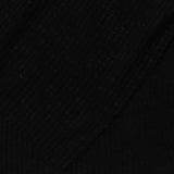 Brushed Viscose Polyester Stretch Rib Knit Fabric, 230 gsm — Black — photo 2