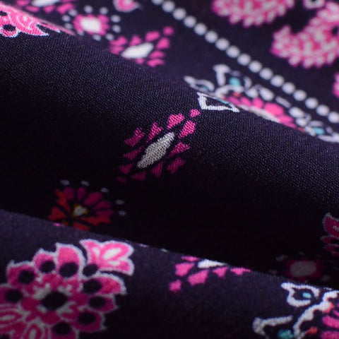 Pink Floral Crepe, Viscose