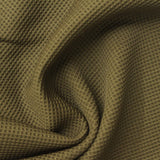 Polyester Stretch Waffle Knit Fabric, 310 gsm, 175 cm — Khaki — photo 2