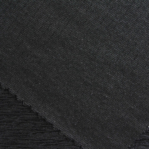 100% Polyester Crepe Fabric, 280 gsm, 160 cm — Black