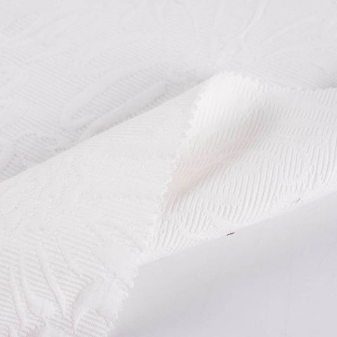 White Tone-on-Tone Floral Jacquard, Cotton, 305 gsm