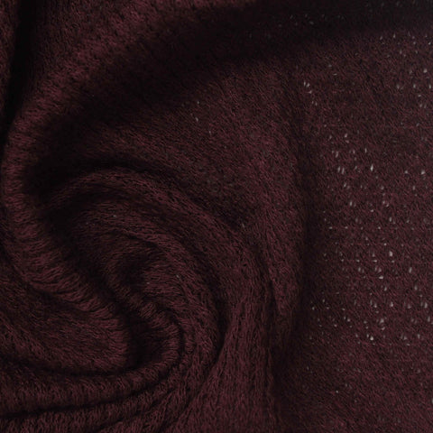 Dark Red Marl Chunky Knit, Poly-Viscose, 780 gsm