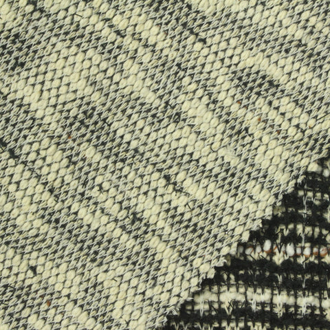 Black Horizontal-Stripe Bouclé, Poly-Cotton