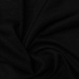 Slub 100% Polyester Chunky Knit Fabric, 140 gsm, 170 cm — Black — photo 2