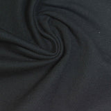 Cotton Stretch French Terry Fabric, 290 gsm, 170 cm — Black — photo 2