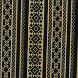 Black Geometric-Stripe Ponte Knit, Viscose-Poly — photo 2
