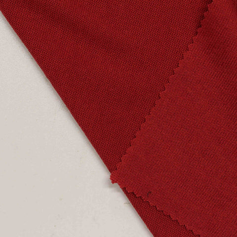 Polyester Viscose Stretch Chunky Knit Fabric, 200 gsm, 165 cm — Red