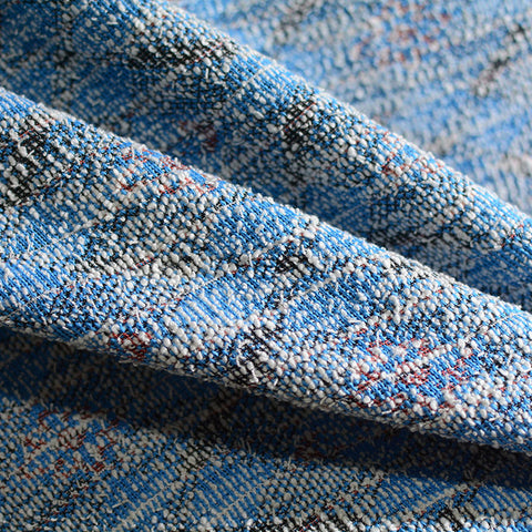 Blue Abstract Interlock Knit