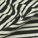 Black Horizontal-Stripe Fleece, Cotton — photo 2