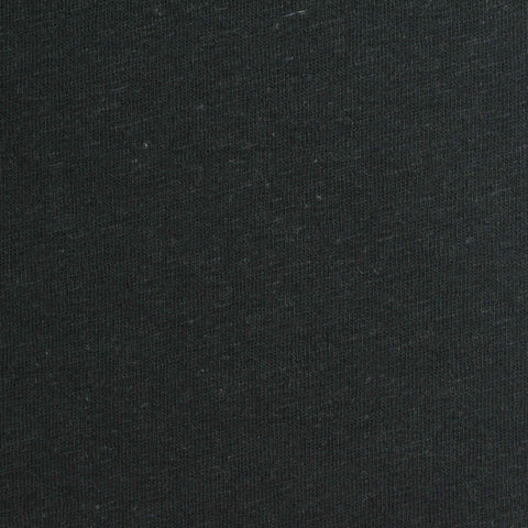 Yarn-Dyed Linen Cotton Jersey Knit Fabric, 190 gsm, 150 cm — Black