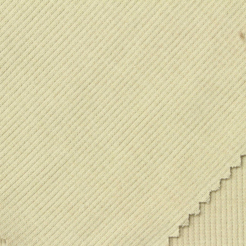 Cotton Polyester Stretch Rib Knit Fabric, 364 gsm, 128 cm — Beige