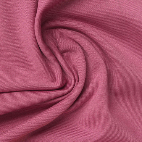 Brushed Polyester Stretch Milk Silk Knit Fabric, 260 gsm — Pink