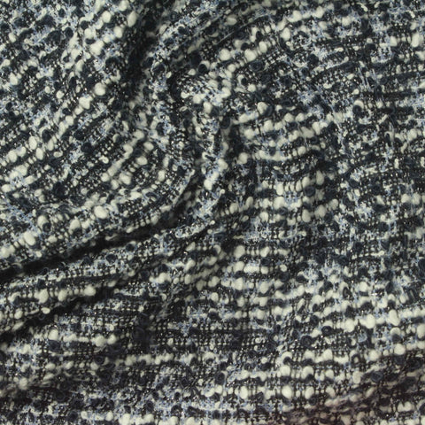 Black Marl Bouclé, Poly-Cotton, 240 gsm
