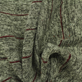 Red Horizontal-Stripe Jersey Knit, Viscose-Poly — photo 2