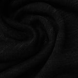 Heathered Black Marl French Terry, Poly-Cotton — photo 2