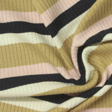 Striped Viscose Stretch Rib Knit Fabric, 250 gsm, 130 cm — Multi — photo 2