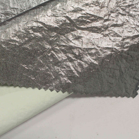 100% Nylon Plissé Fabric, 146 cm — Grey, ref EF-203911