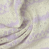 Light Purple Horizontal-Band Chunky Knit, Poly-Cotton — photo 2