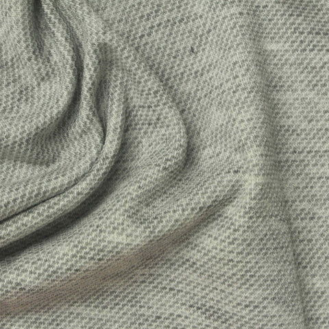 Heather Grey Marl Interlock Knit, Poly-Viscose, 240 gsm