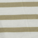 Beige Horizontal-Stripe Jersey Knit, Cotton — photo 2