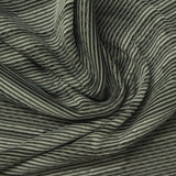 Dark Grey Horizontal-Stripe Jersey Knit, Polyester — photo 2