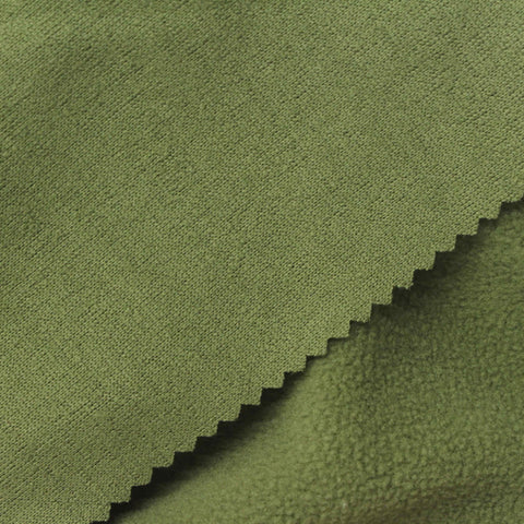 100% Polyester Fleece Fabric, 150 gsm, 165 cm — Green