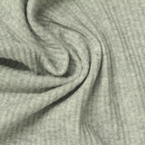 Heather Rib Knit Fabric, 250 gsm, 110 cm — Grey — photo 2