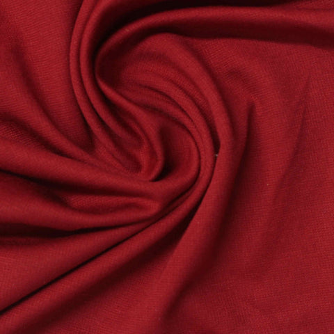 Viscose Nylon Stretch Ponte Knit Fabric, 180 gsm, 160 cm — Red, ref EF-254851