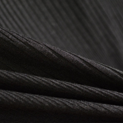 Jacquard Polyester Acrylic Knit Fabric, 243 gsm, 160 cm — Black
