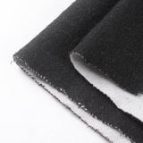 Jacquard Brushed Polyester Viscose Knit Fabric, 330 gsm, 150 cm — Black — photo 2