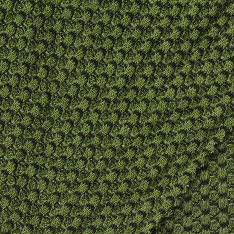 Green Geometric Waffle Knit, Poly-Viscose