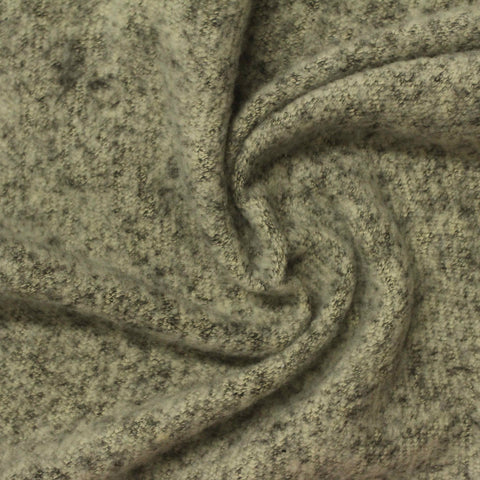 Heathered Grey-Green Marl Chunky Knit, Poly-Cotton