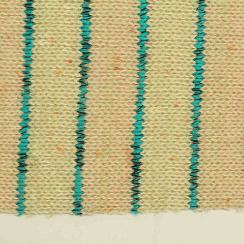 Teal Vertical-Stripe Chunky Knit, Acrylic-Poly