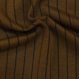 Dark Brown Vertical-Stripe Jacquard, Polyester — photo 2