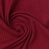 Viscose Stretch Rib Knit Fabric, 230 gsm, 138 cm — Red — photo 2