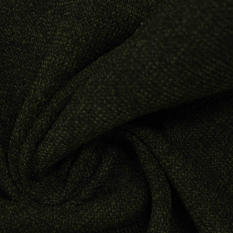 Dark Green Marl Rib Knit, Polyester, 355 gsm