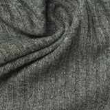 Grey Heathered-Marl Rib Knit, Polyester — photo 2
