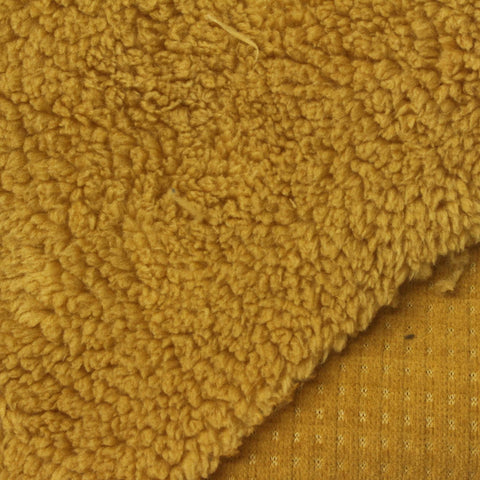 Mustard Subtle-Grid Knit, Polyester