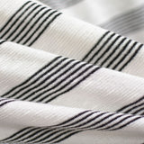 Black Horizontal-Stripe Jacquard, Viscose — photo 2