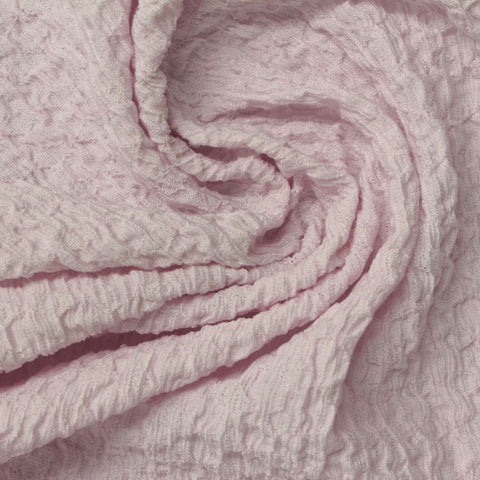 Jacquard Polyester Stretch Warp Knit Fabric, 188 gsm, 135 cm — Pink