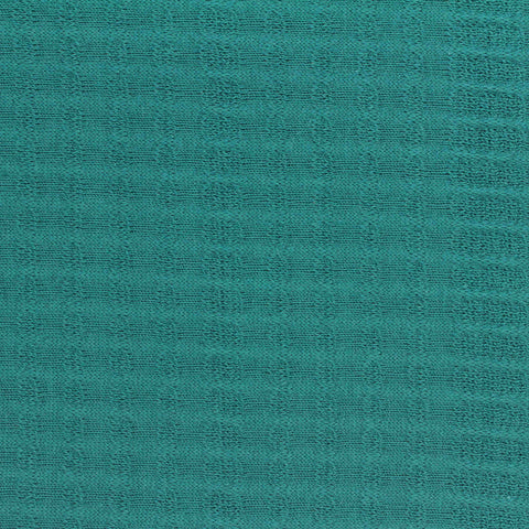 Teal Tone-on-Tone Square Jersey Knit, Cotton