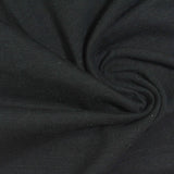 Slub Cotton Stretch Jersey Knit Fabric, 180 gsm, 175 cm — Black — photo 2