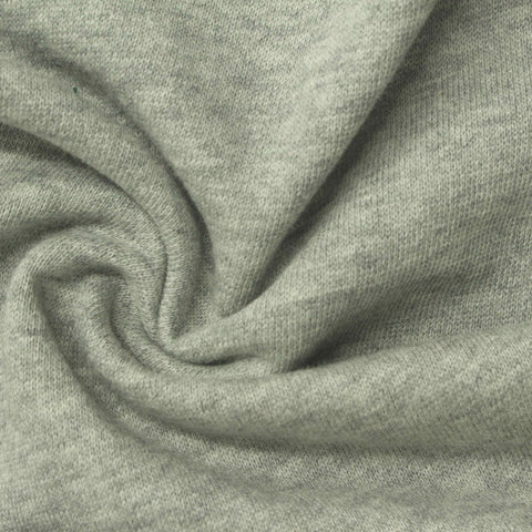 Grey Heather French Terry, Cotton, 250 gsm
