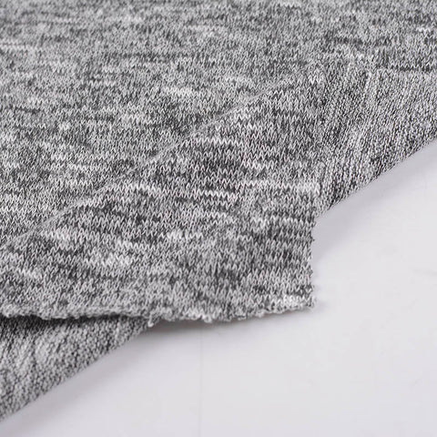 Grey Heather Jersey Knit, Poly-Viscose