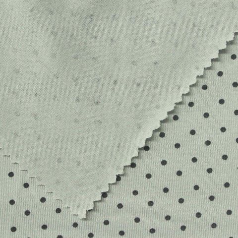 Dark Grey Dots Jersey Knit, Poly-Viscose, 162 gsm