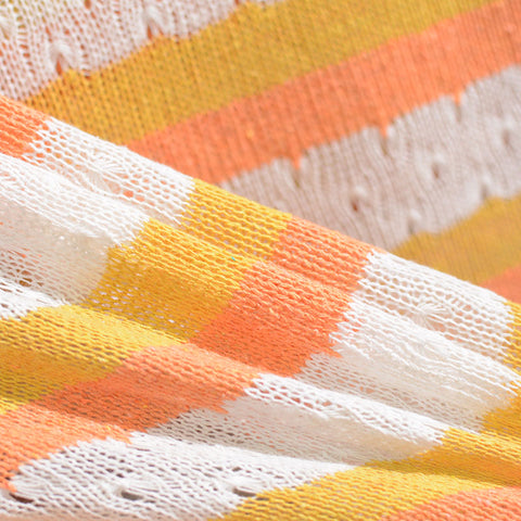 Yellow Stripes Knit, Poly-Cotton