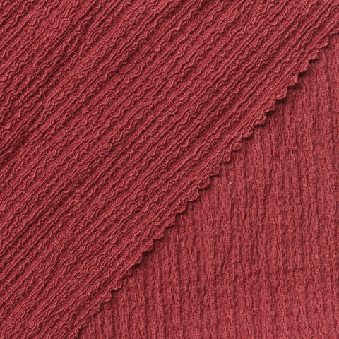 Polyester Stretch Crepe Fabric, 203 gsm, 157 cm — Red