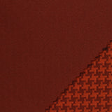 Orange Houndstooth Interlock Knit, Poly-Cotton — photo 2