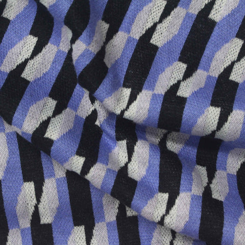 Black Geometric Jacquard, Cotton, 255 gsm