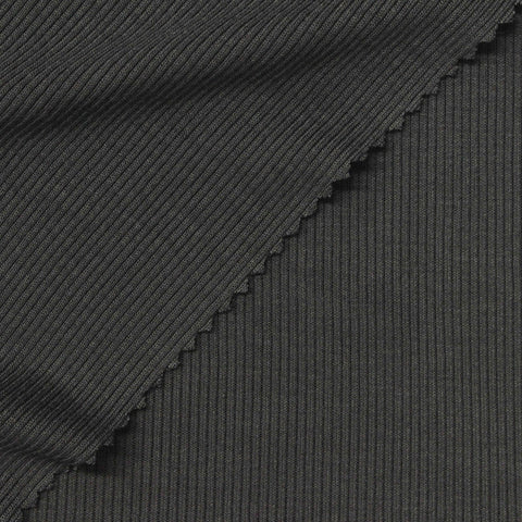 Viscose Stretch Rib Knit Fabric, 270 gsm, 120 cm — Grey